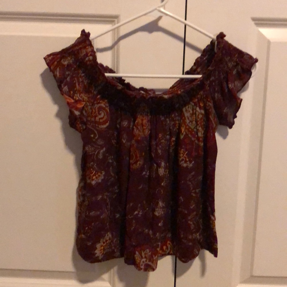 LA HEARTS off the shoulder crop top